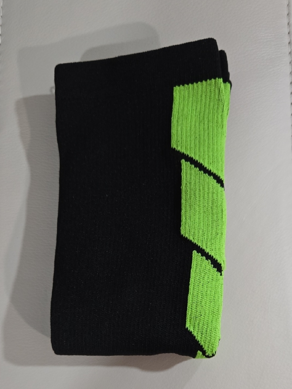 Men's Black & Neon Green Athletic Socks